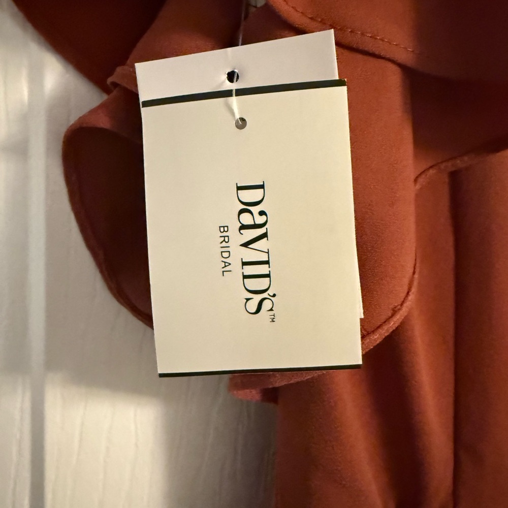 David’s Bridal Bridesmaid “Cinnamon” Dress NWT - Picture 8 of 9